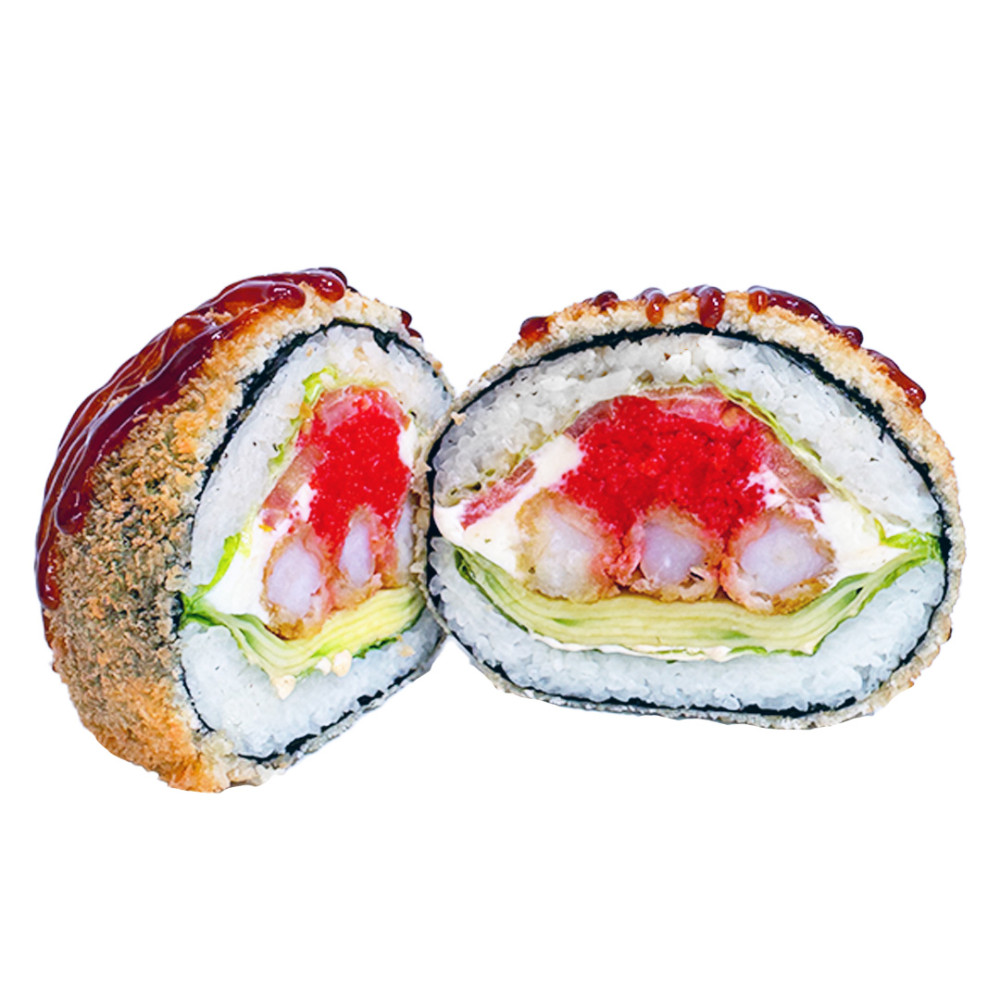 Sushi Burger with Prawns Tempura